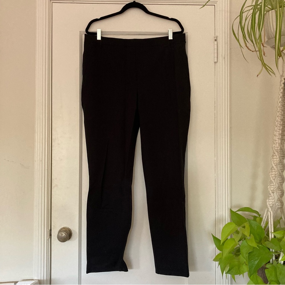 Quince navy ultra stretch Ponte straight-leg pant - XL